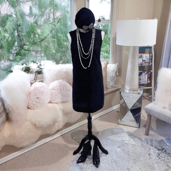 EUC Joe Fresh black “tinsel” look sleeveless dress, XL - Picture 2 of 10